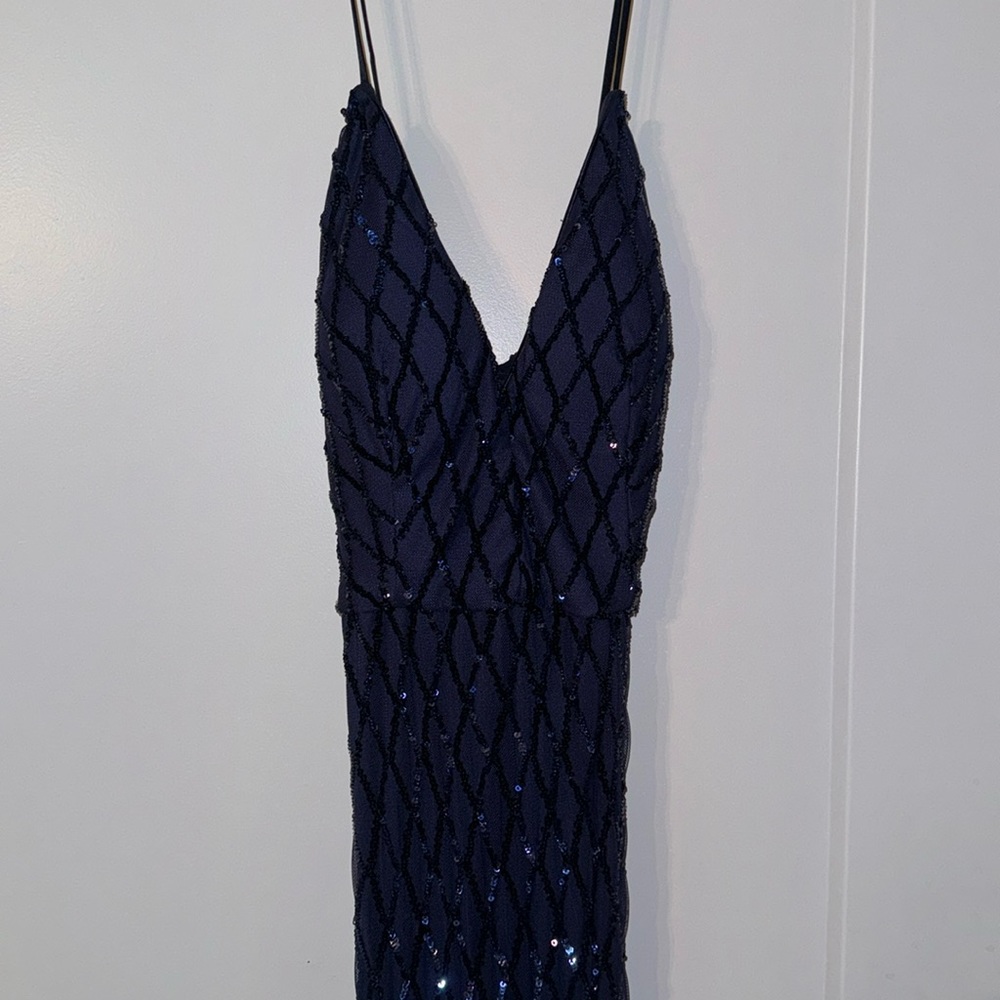 Promgirl Dark Blue Sparkly Dress